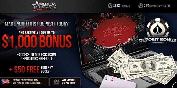 Americas Cardroom poker bonus offer