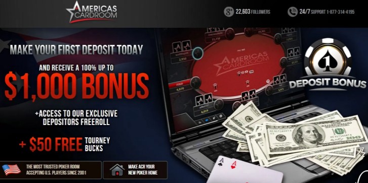 Americas Cardroom poker welcome offer