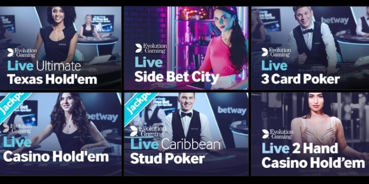 Betway Poker Lobby