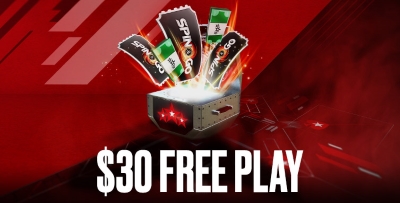 New signed players at PokerStars can get $30 of worth free play
