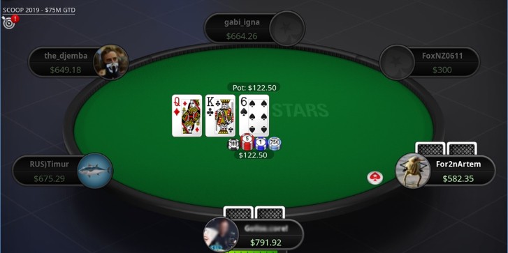 Table layout at PokerStars